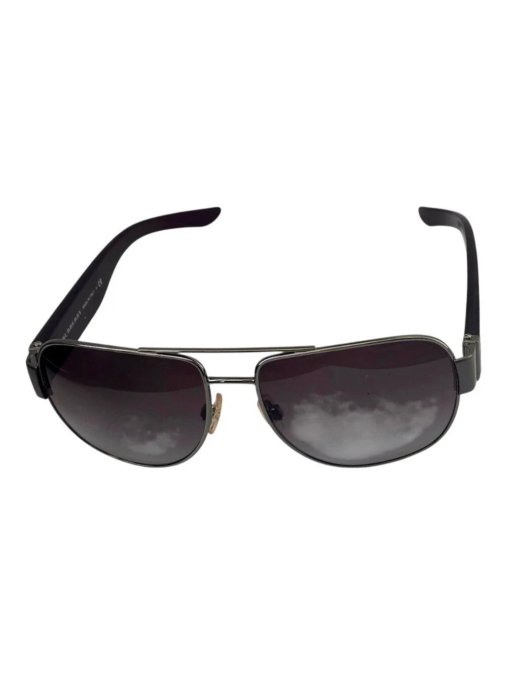 New NOS Burberry B3042 1003/11 Gunmetal Gray Gradient Sunglasses 57-15-135 Italy